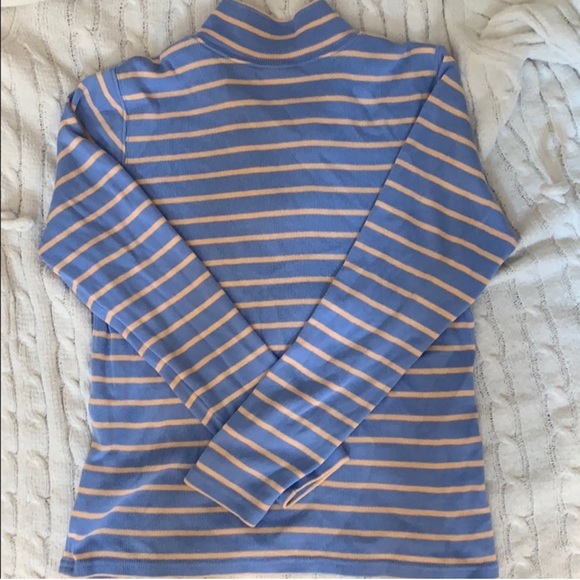 L.L. Bean French Sailor Blue Sweater with Soft Pink Stripes. EUC - Picture 7 of 10